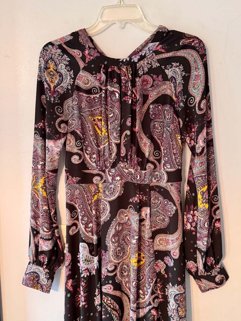 Dark Boho Paisley Maxi Dress • Whimsigoth Cottagecore Romantic Prairie Goddess